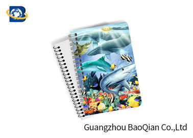 Eco Friendly Paper 3D Lenticular Notebook Ocean / Animal Pattern With Spiral
